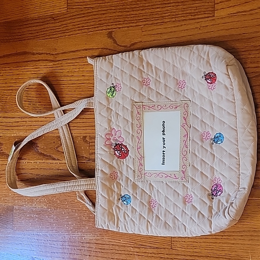 Embroidered Ladybug Tote Bag